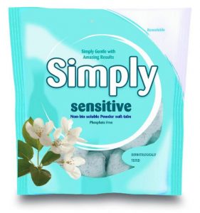 Simply Sensitive Non-Bio Soluble Powder Soft-Tabs, Pack of 48 Washes
