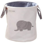 Junnom Polyester Storage Baskets, Collapsible & Lovely Laundry Bin or Laundry Basket