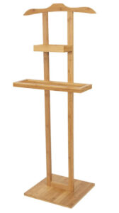 Compactor Balto Bathroom Storage Valet Stand, Bamboo-Beige