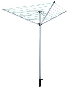 Our-House SR20101 Rotary Airer, 3 Arm Steel, Powder Coated, Silver Color